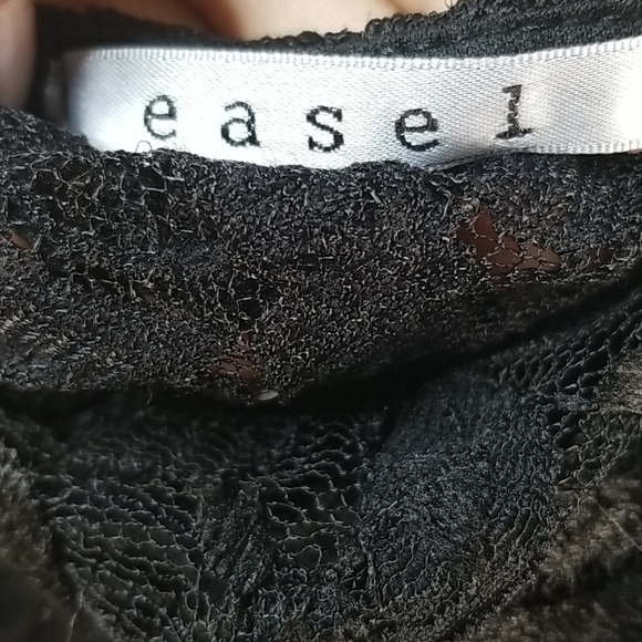 Easel Black Lace Mesh Dress Small - Picture 5 of 5